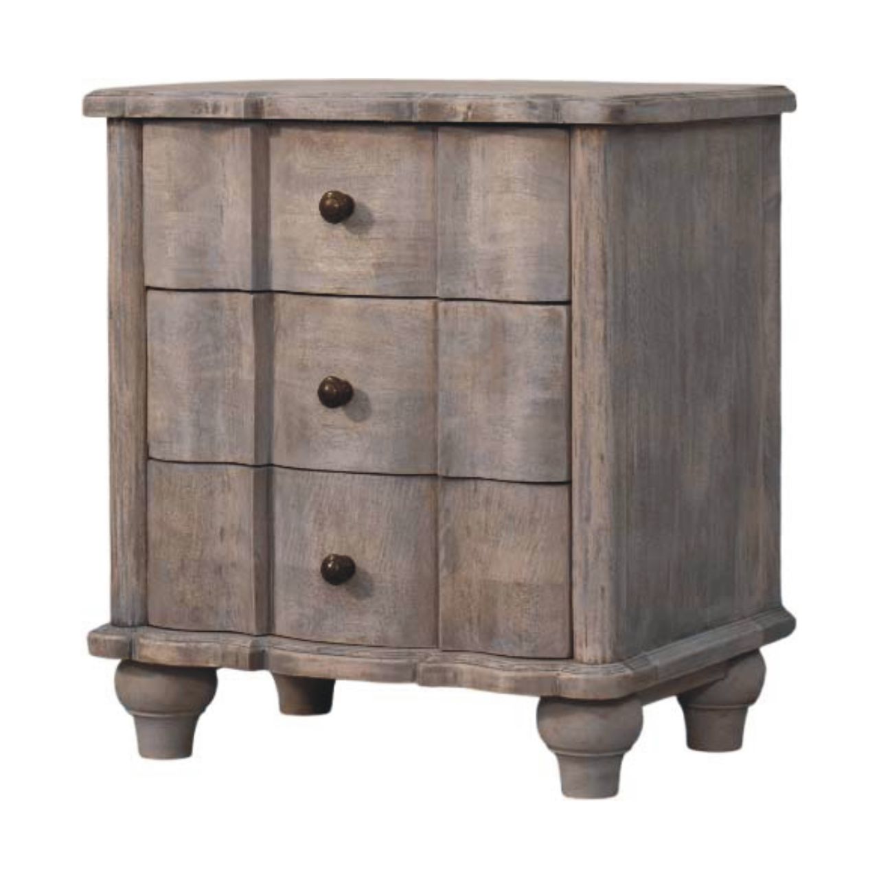Solid Wood Beaumont Curved Nightstand