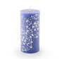 Henna White on Blue Painted Candles