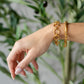 Gold Rectangle Bead Bracelet