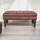 Buffalo Brown Leather Ottoman