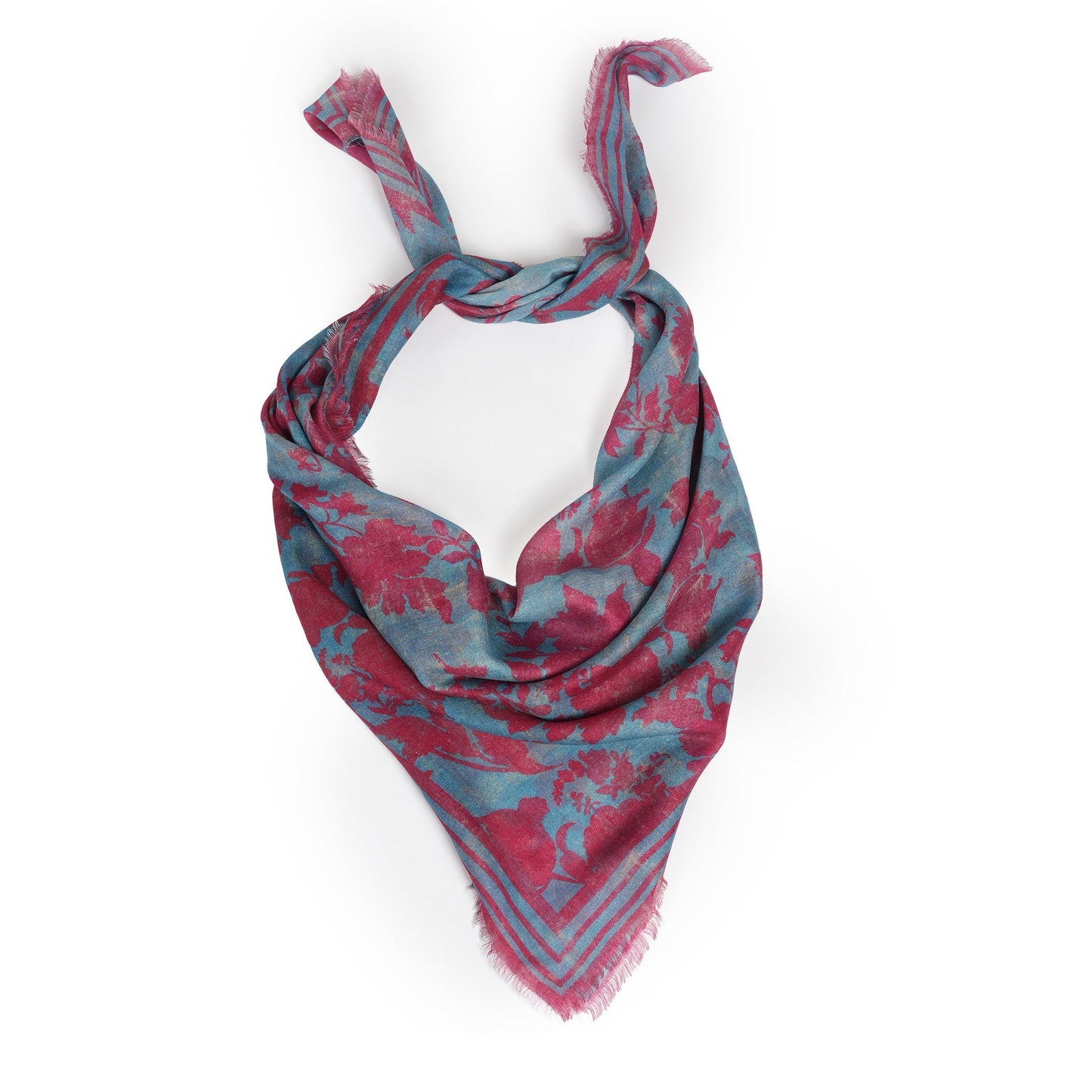 Garden Whisper Lightweight Scarf - Mineral Red