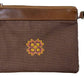 Star Leather Clutch - Mocha