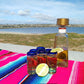 Cobalt Blue Rim Tequila Shot Glasses - Set of 6