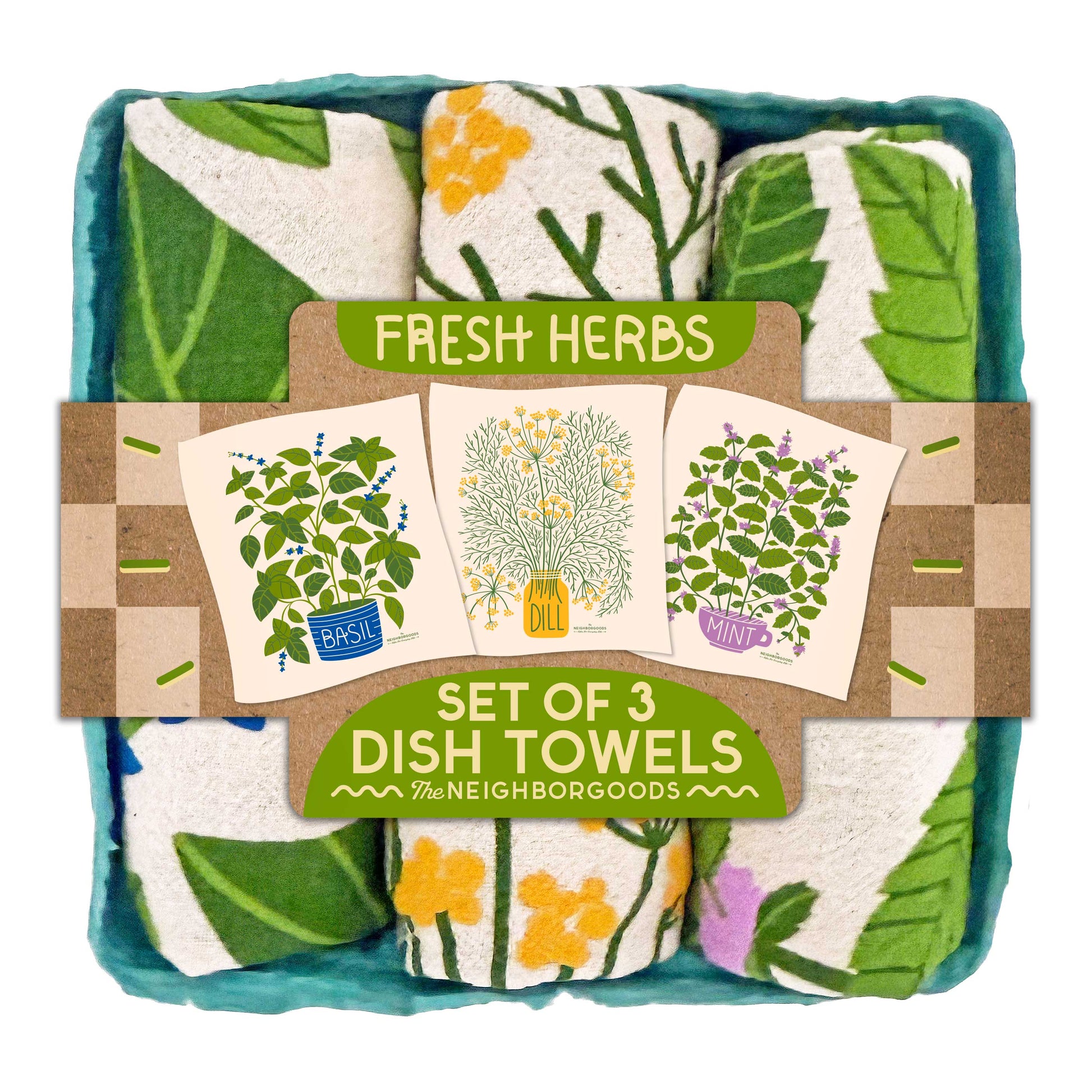 Fresh Herbs - Dish Towel Set of 3