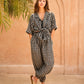 Vanessa Linen Gingham Balloon Pants in Black