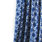 Boho Window Curtain - Blue Flowers Cotton Panel