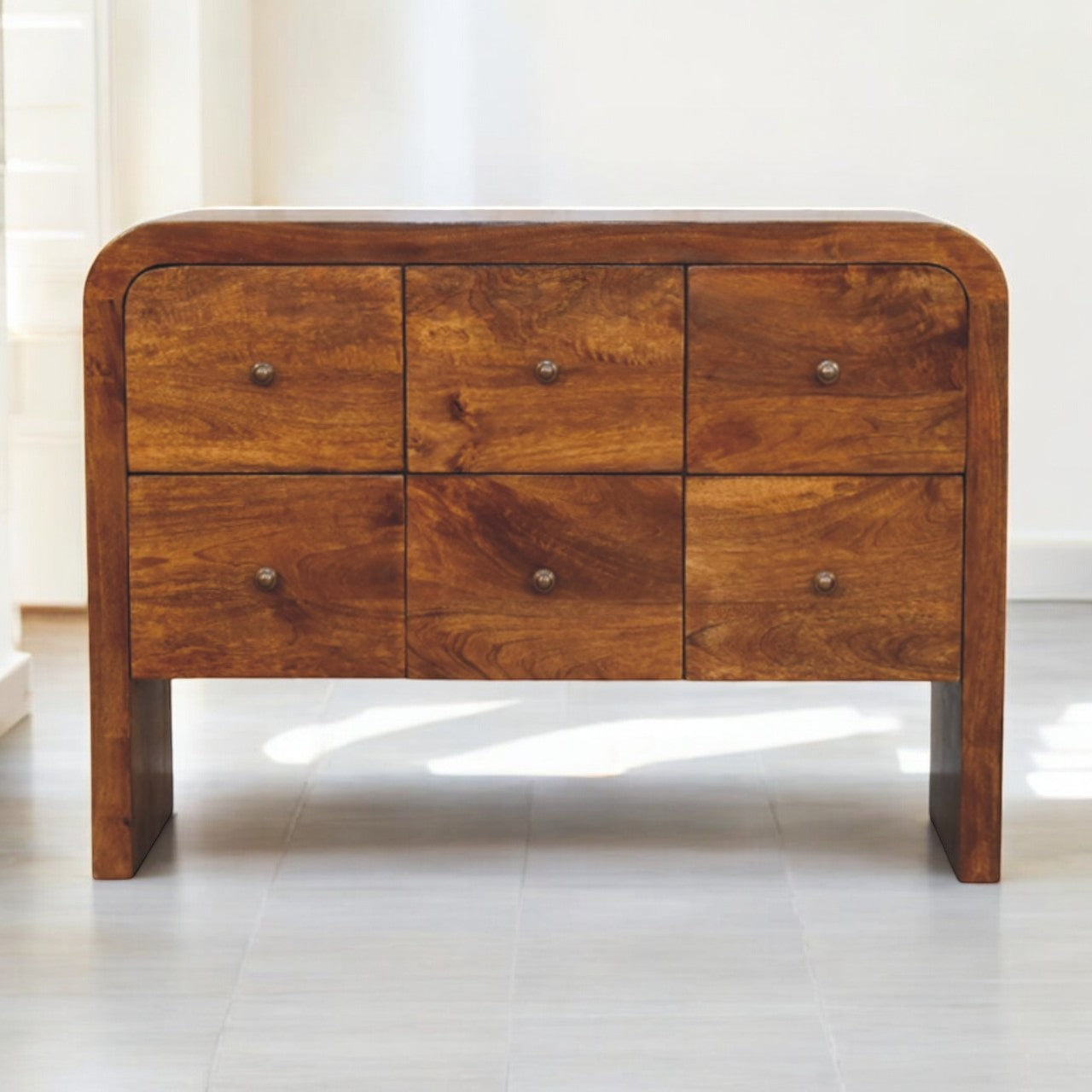 Solid Wood Darcy 3 over 3-Drawer Chest