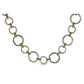 Mixed Metal Sculpted Circle Necklace