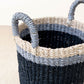 Black Woven Basket Vase