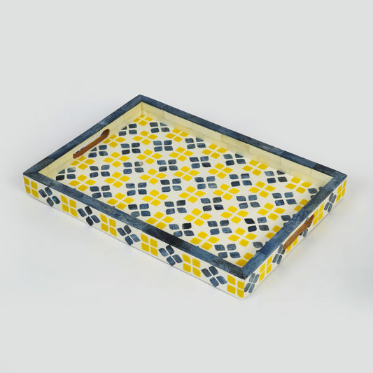 Marigold Mosaic Bone Inlay Tray
