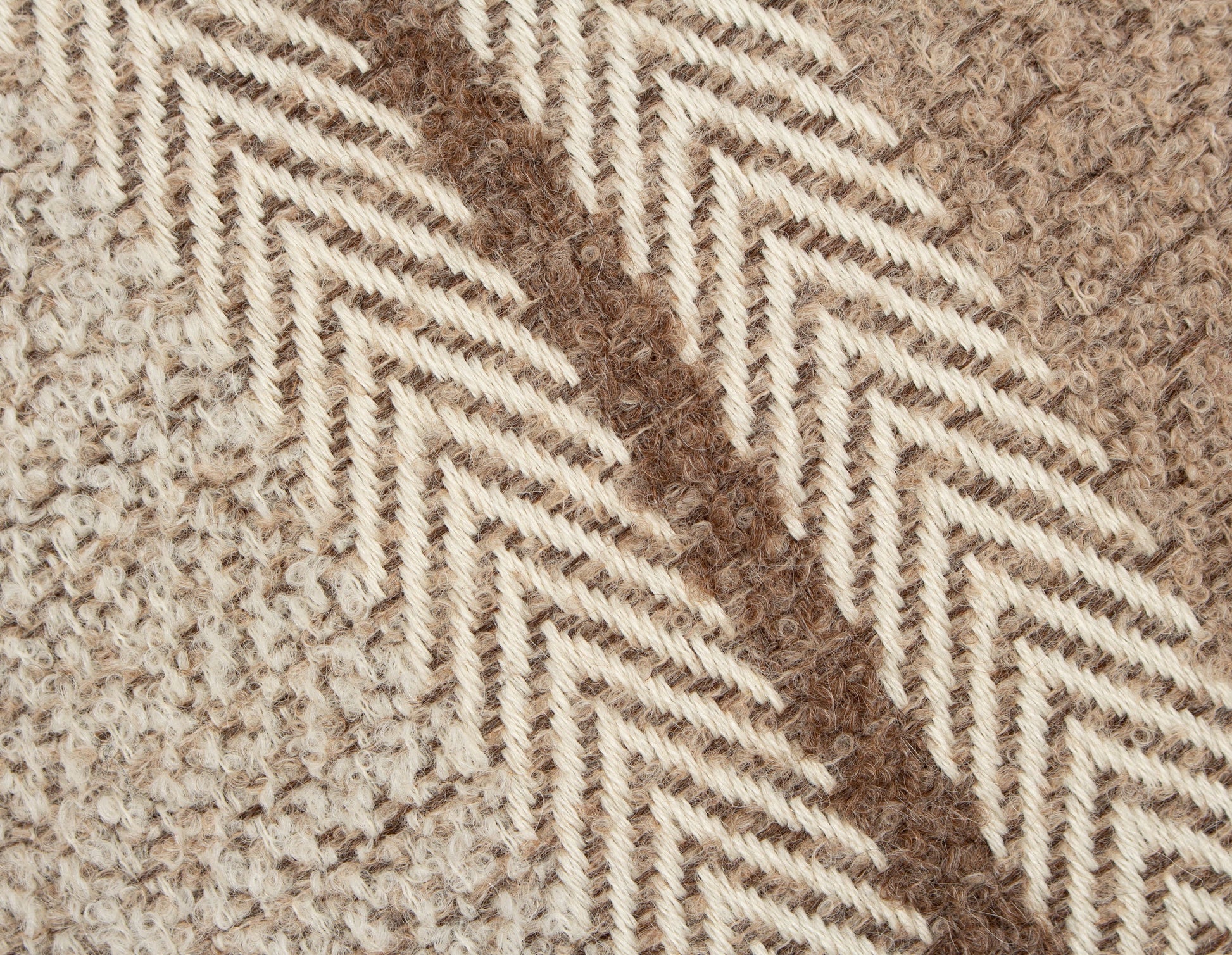 Handwoven Boucle Alpaca Pillow Cover - Brown
