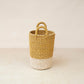 Mustard Tall Woven Basket Vase