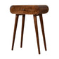 Solid Wood Mini Round Chestnut Console