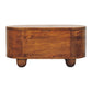 Solid Wood Loren Chestnut Storage Box Brown