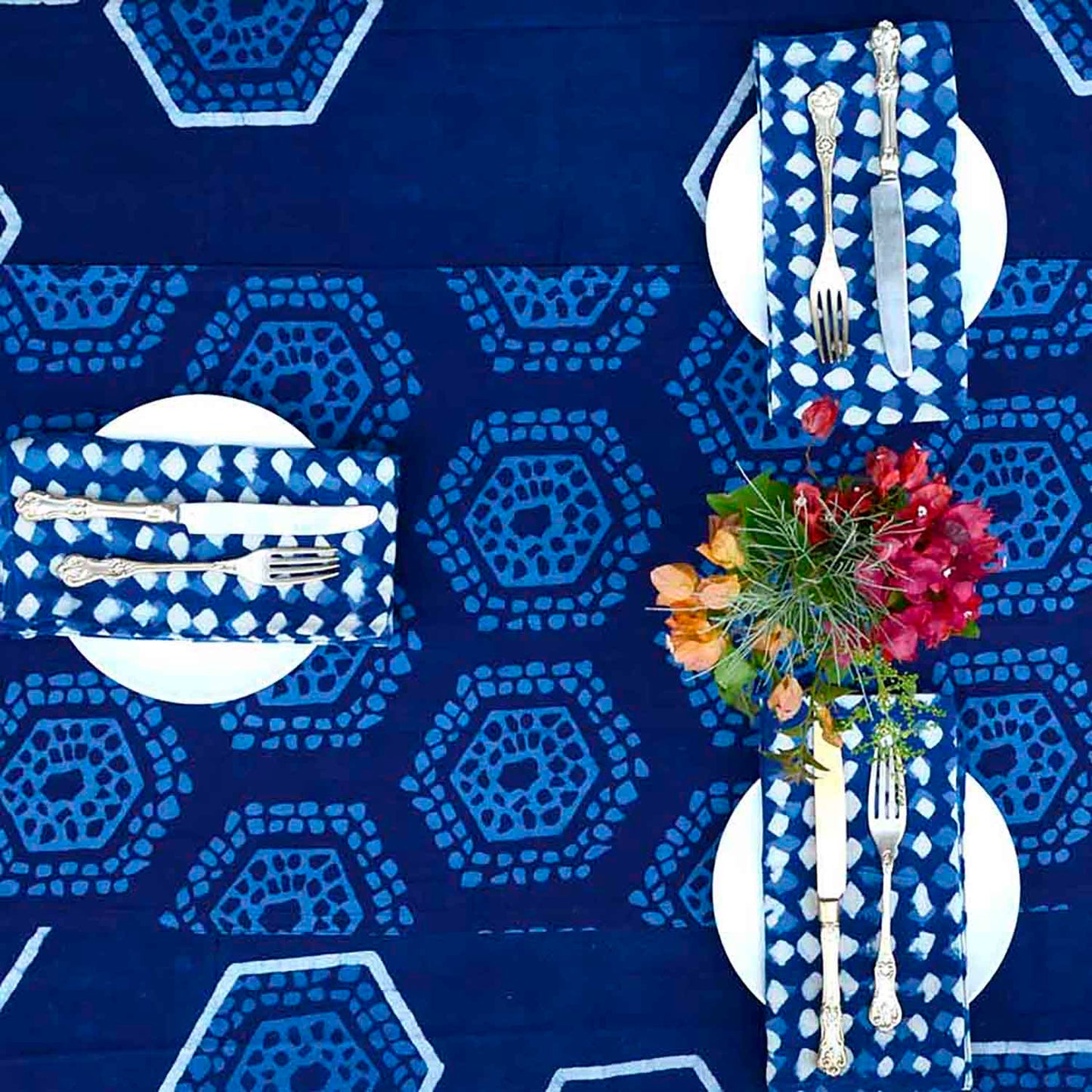 Artisan Printed Cloth Napkins (Set of 4) - Karma
