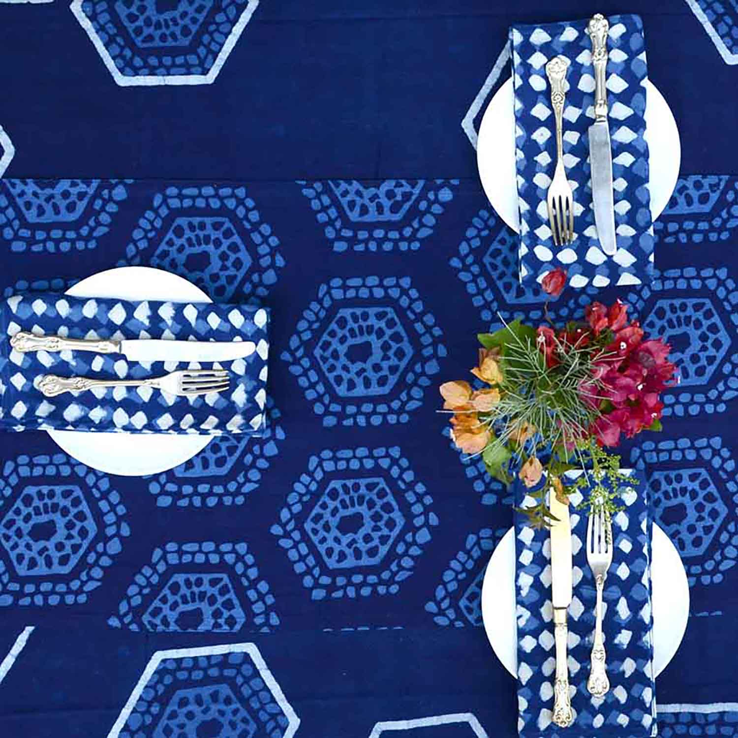 Artisan Printed Cloth Napkins (Set of 4) - Karma