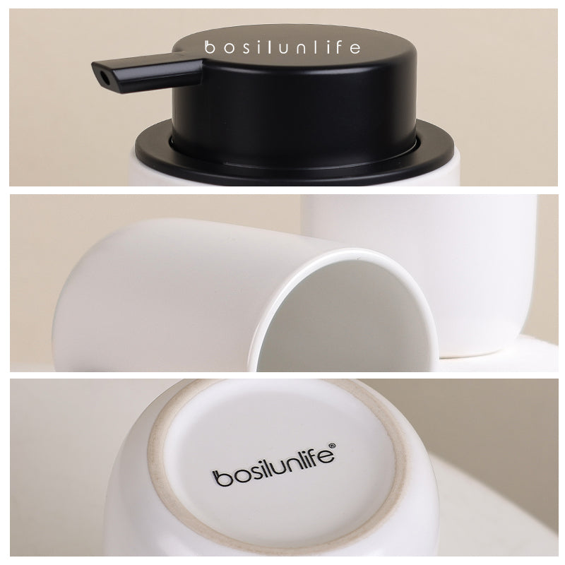 Liquid Soap Dispenser Slim Sustainable Ceramic