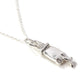 Sterling silver cross my fingers diamond necklace