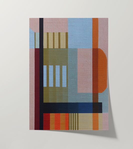 Woven Perspectives No. 01 — Geometric Abstract Art Print