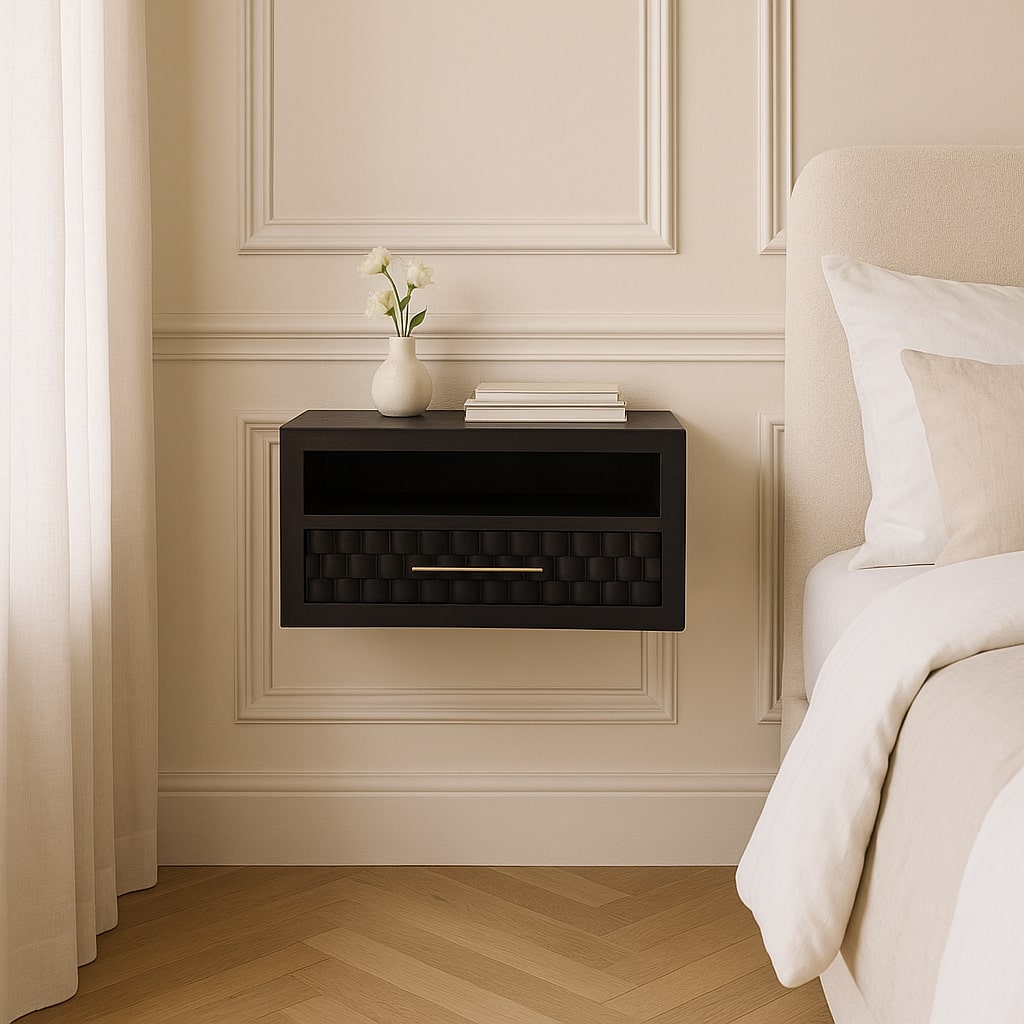 Solid Wood Arno Wall-Mounted Nightstand