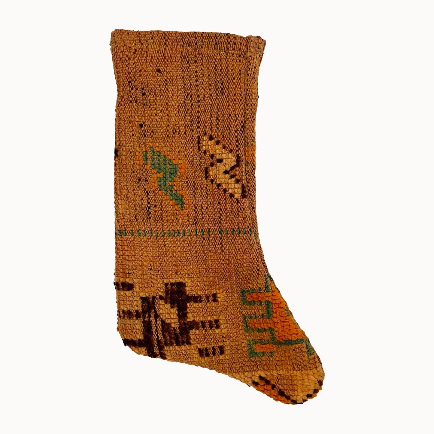 Handwoven Christmas Stocking | Vintage Moroccan Rug