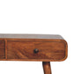 Solid Wood Curved Two Drawer Console Table