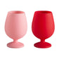 cherry + blush | stemm | silicone unbreakable wine glasses