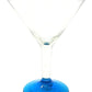Aqua Rim Modern Margarita Glasses - Martini Style - Set of 4