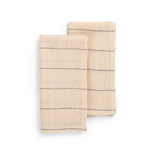 BELIEVE Handwoven Organic Cotton Napkins – Set of 2. Cotton – Fair Trade – Artisan Made