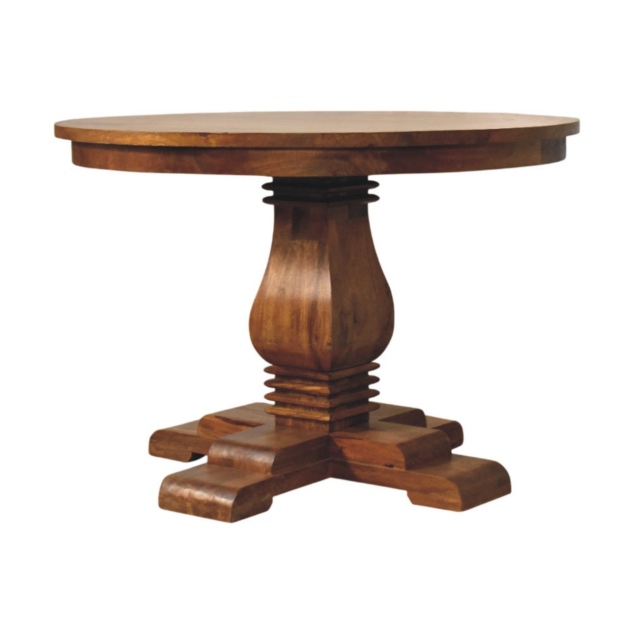 Solid Wood Round Pedestal Dining Table