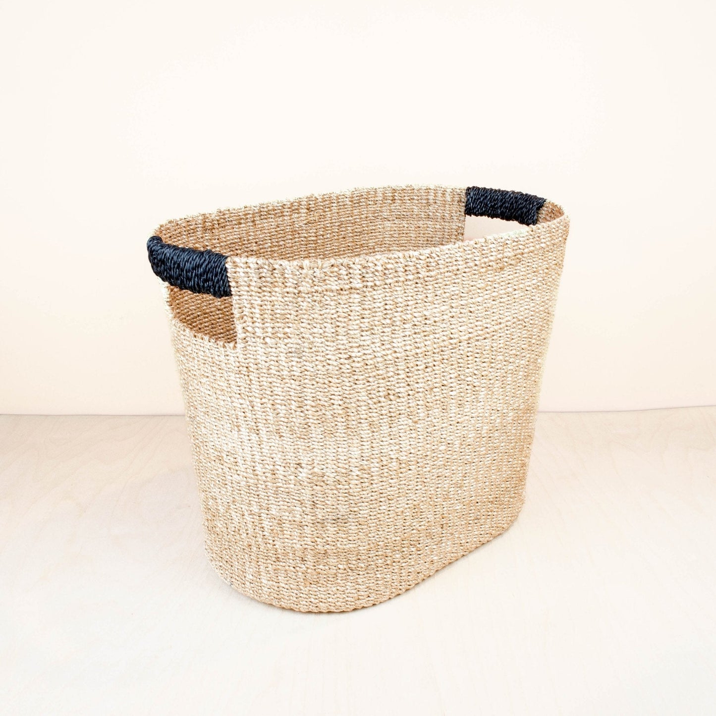 Black Oval Storage Baskets, set of 2 - Modern Baskets | LIKHÂ