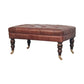 Buffalo Brown Leather Ottoman