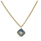 Labradorite and White Topaz Inlay Necklace