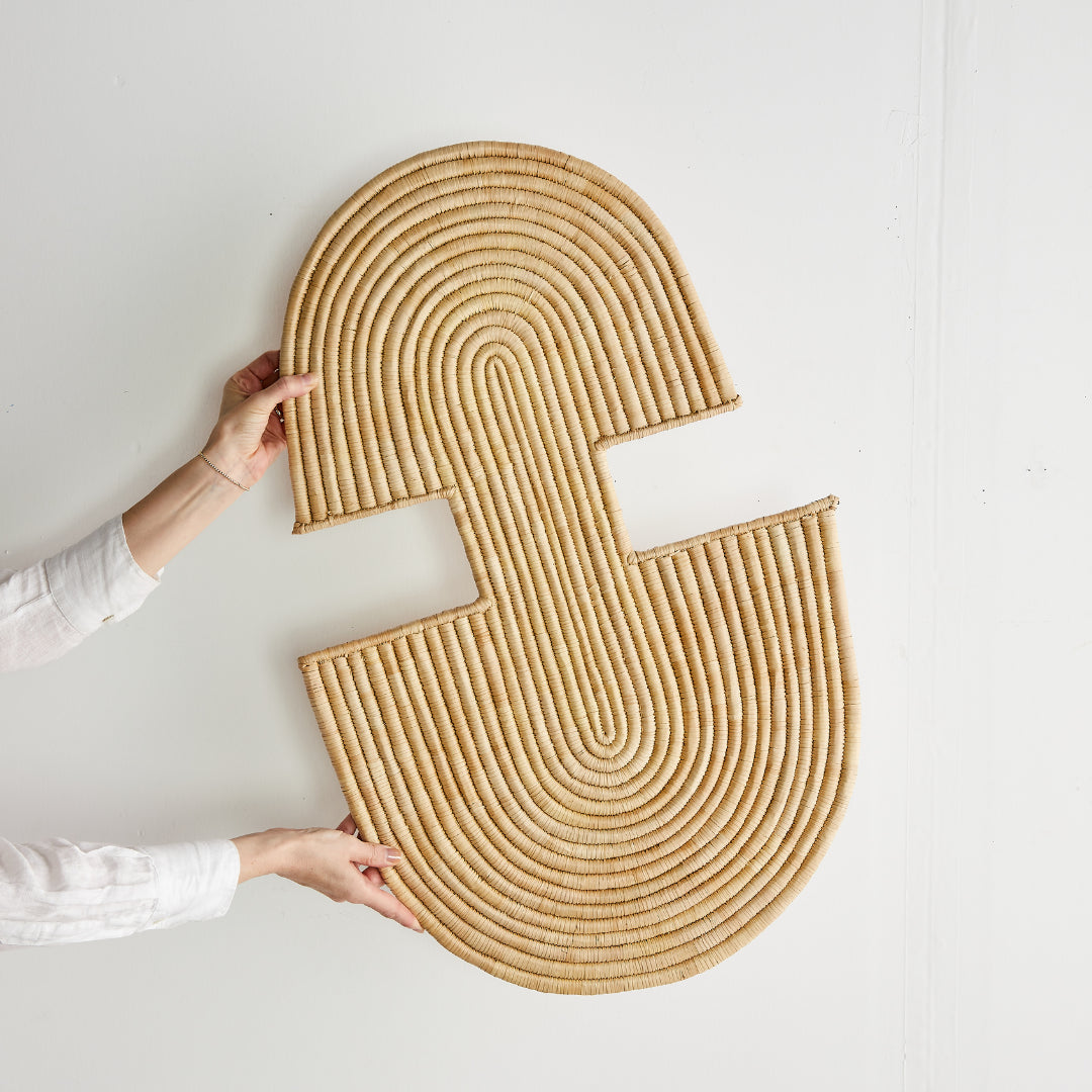 Maravi Natural Palm Leaves Woven Wall Art