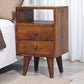 Solid Wood Mini Classic Chestnut Bedside Table