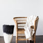 Eclipse Black & White Wool Floor Vase