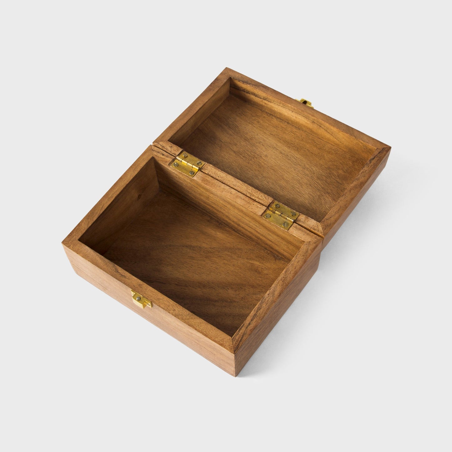Acacia Wood Classic Keepsake Box with Latch, Natural