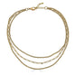 Gold Delicate Three Strand Necklace