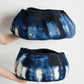 Adire Tie-Dye Blue & Black Ghana Wool Basket