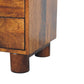 Solid Wood Tula Chestnut Nightstand, 2-Drawers, Brown