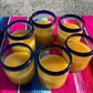 Cobalt Blue Rim Tumbler Glasses - Set of 6
