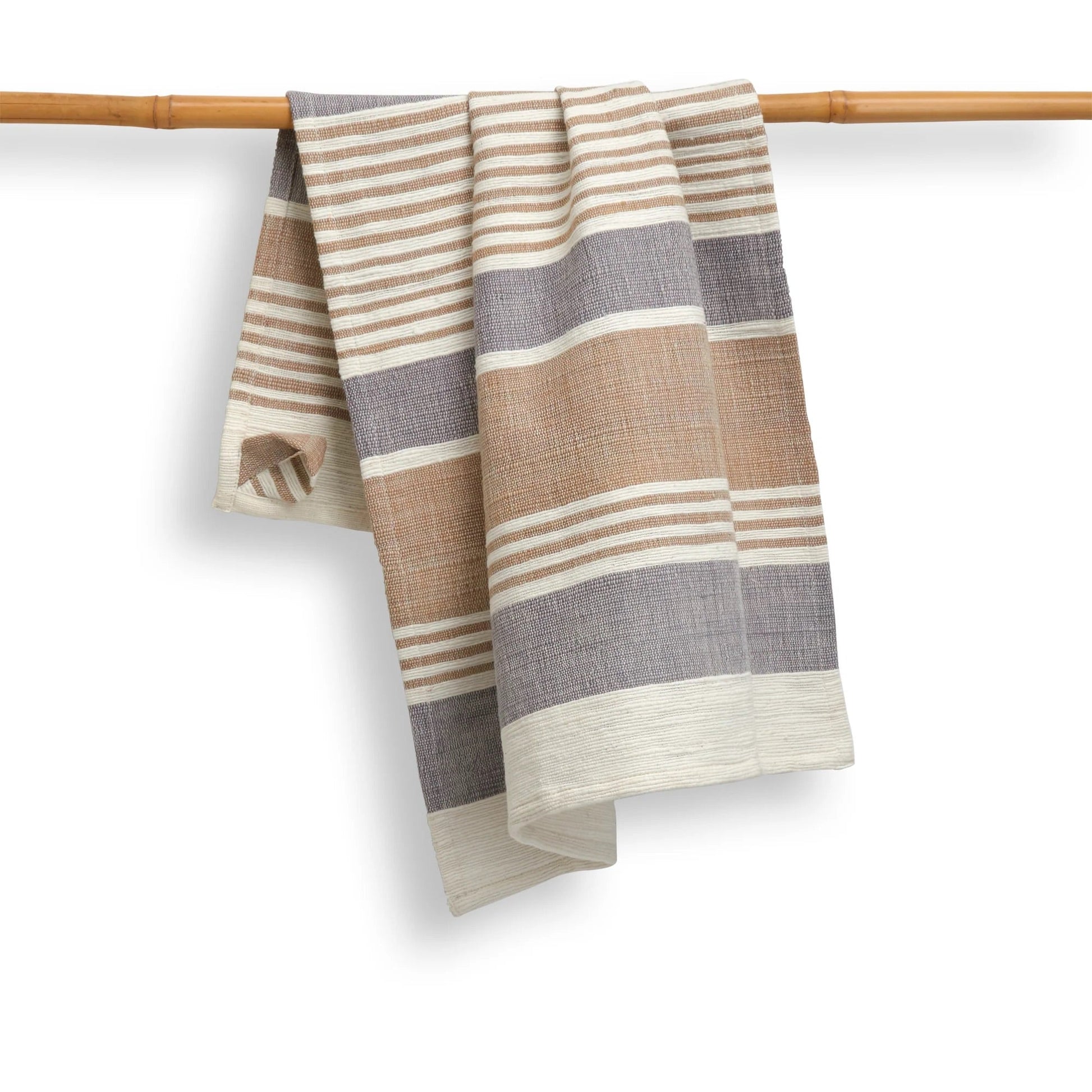 ELORA – Set of 2. Handspun & Handwoven Kitchen Towels – Cotton – Fair Trade – Artisan Made