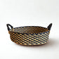 Tray Basket in Natural w/ Black Checks