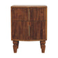 Solid Wood Louvre Bedside Unit