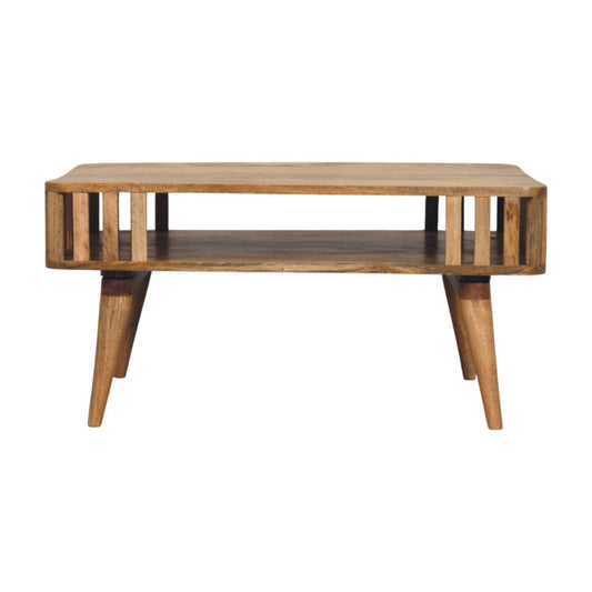 Solid Wood Slatted Oak-ish Coffee Table