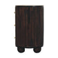 Solid Wood Curved Fluted 3-Drawer Drum Chest
