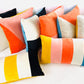 COTTON VELVET PILLOW COVER - Colorblock Triangles in B&W