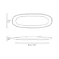 Shallow Organic Oval Platter Large Set of 4