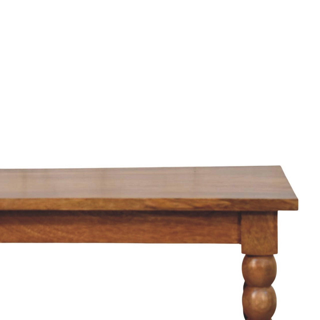Solid Wood Spindle Coffee Table with Open Shelf