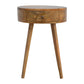 Nordic Circular Shaped Bedside, 1-Drawer, Oak